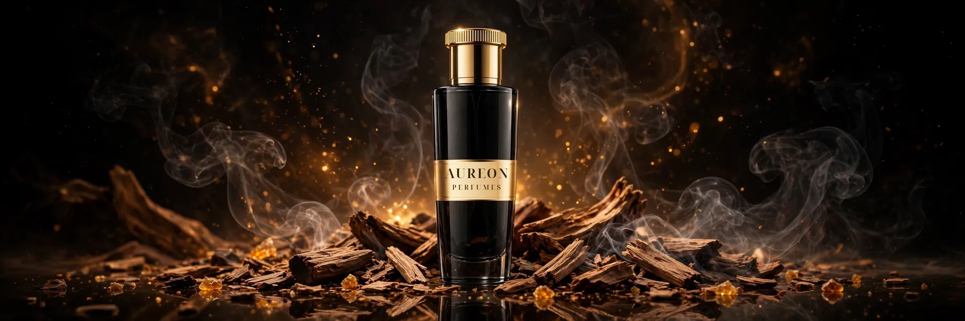 Oud wood and attar bottle